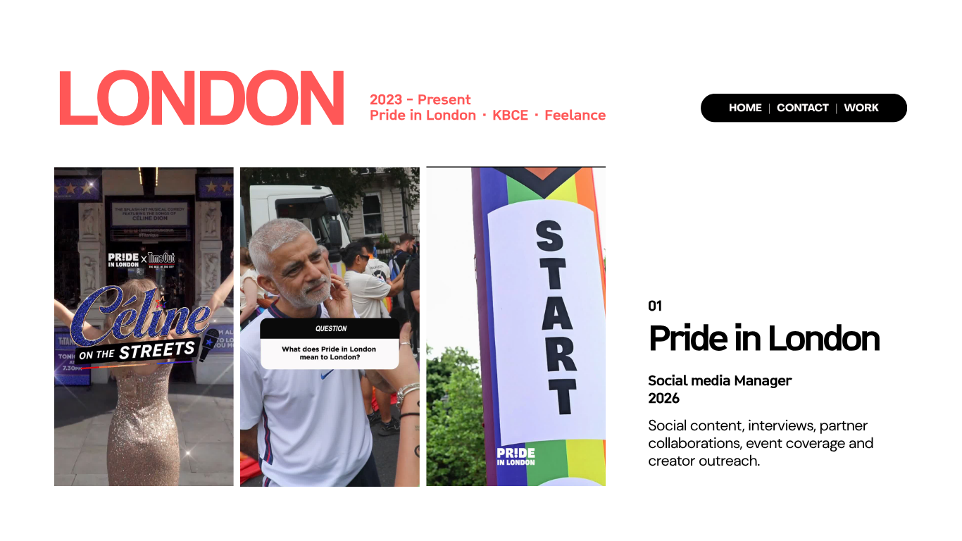 London — Pride in London, Freelance, KBCE